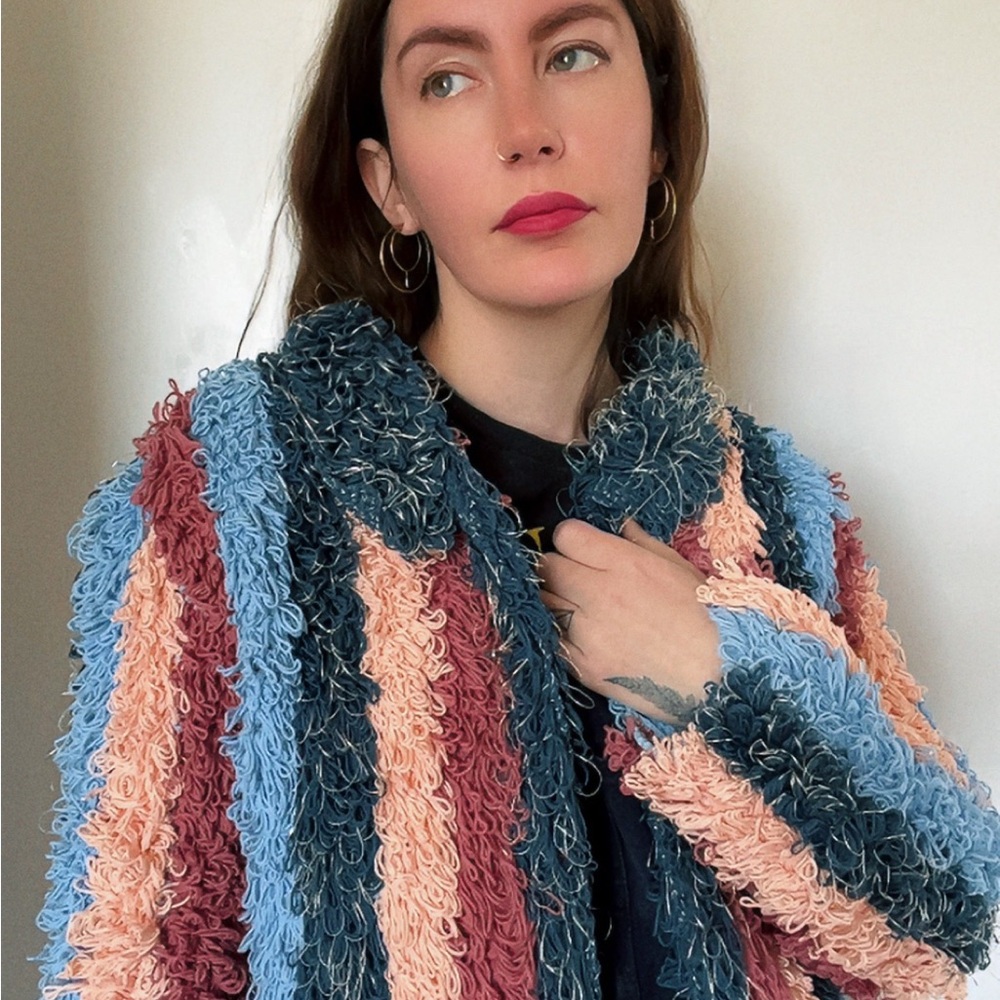 Multicolor Shaggy Women's Jacket